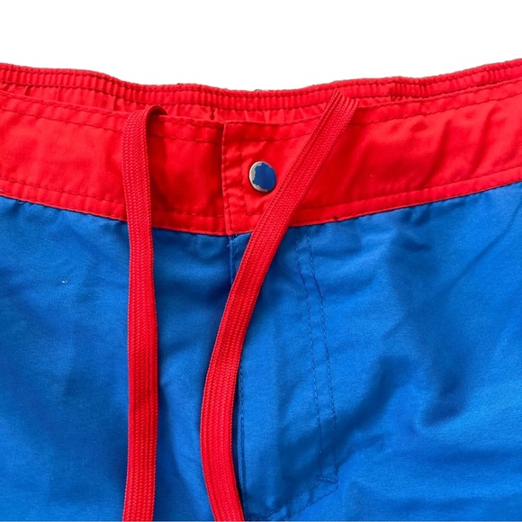 EUC DC Comics Superman Swim Trunks Basket Mesh 3 Pocket | Blue Red | Men’s Large - Picture 7 of 13